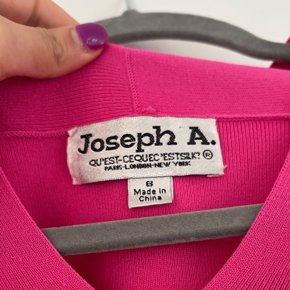 Joseph Ribkoff Fuchsia Muscle Tee - Picture 2 of 3